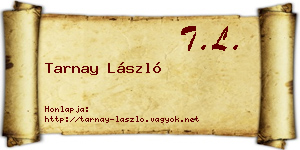 Tarnay László névjegykártya