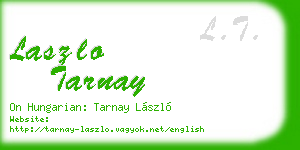 laszlo tarnay business card